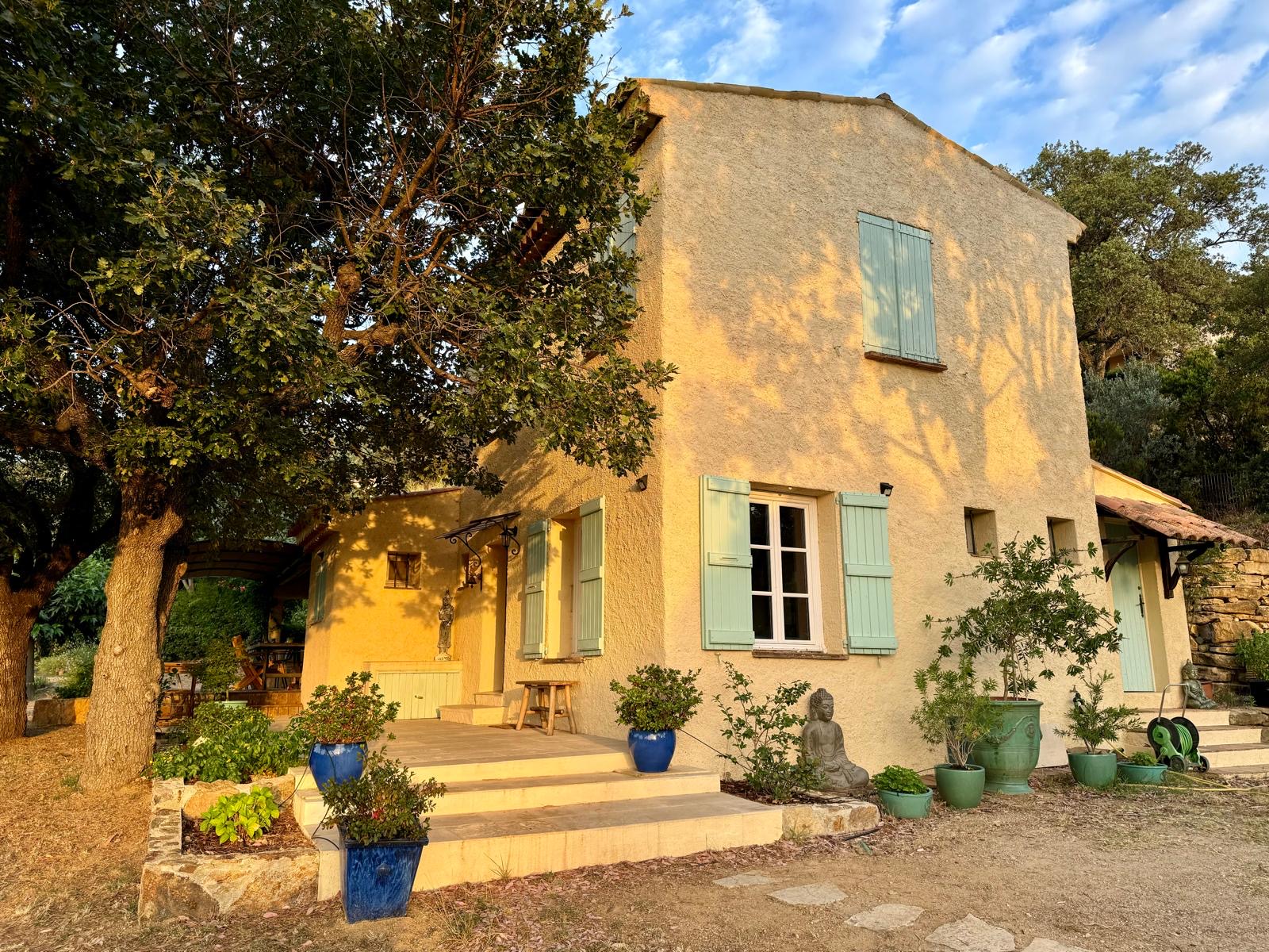 The Provençal facade in late afternoon light